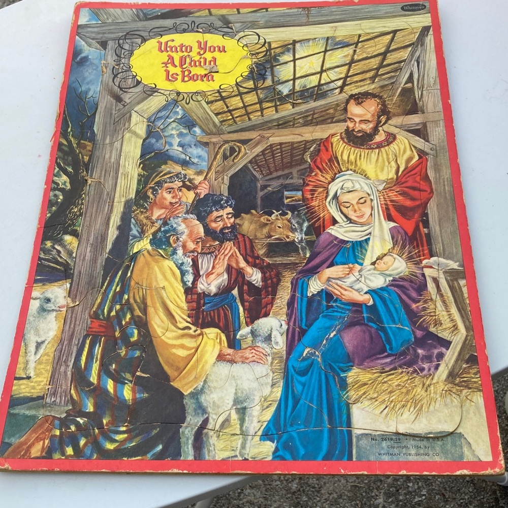 Nativity Scene Puzzle Vintage Large piece